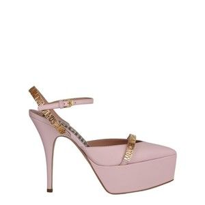 Moschino Logo Lettering Ankle Strap Pumps - NWT